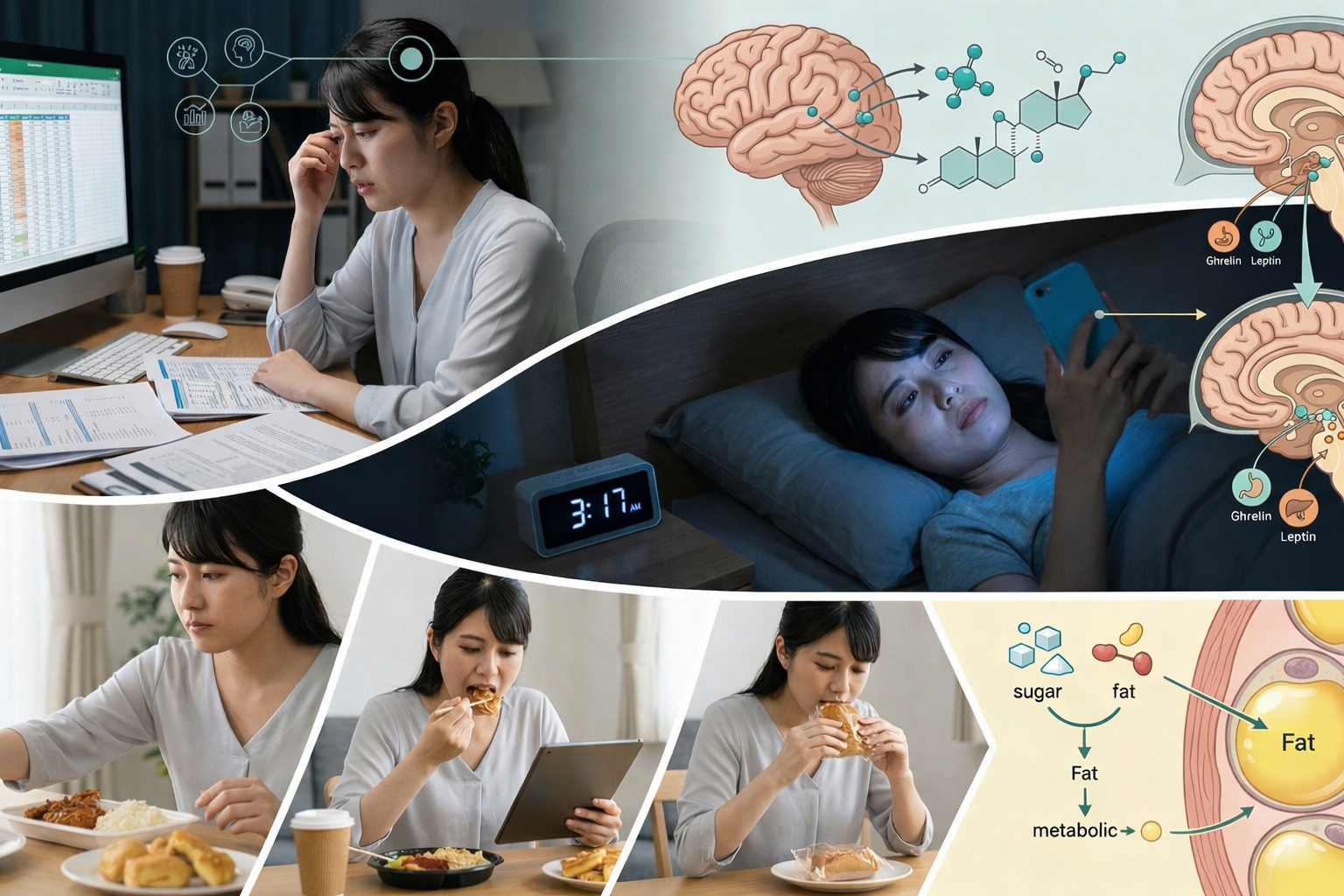 20代女性が太る本当の原因｜ストレス・睡眠不足・食習慣を科学的に解説
